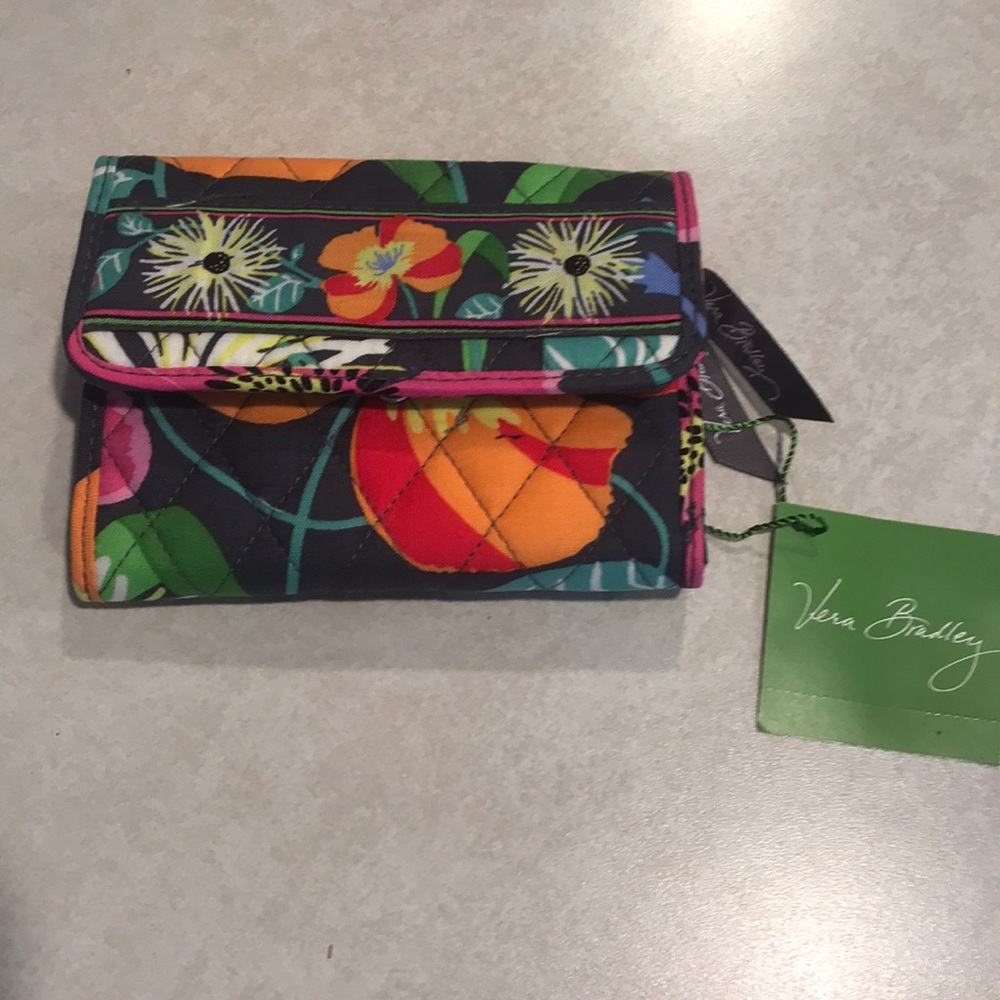 Vera Bradley Jazzy Blooms Euro Wallet